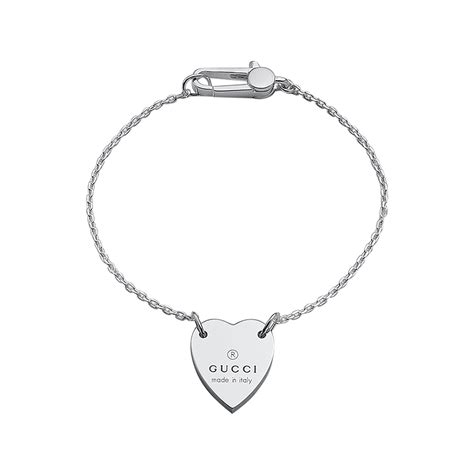 gucci bracelet heart|gucci trademark bracelet.